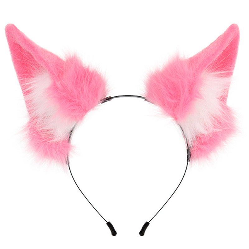 cos animal ears and tail headband simulation plush
