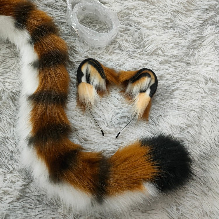Handmade cos simulation animal ears and tail