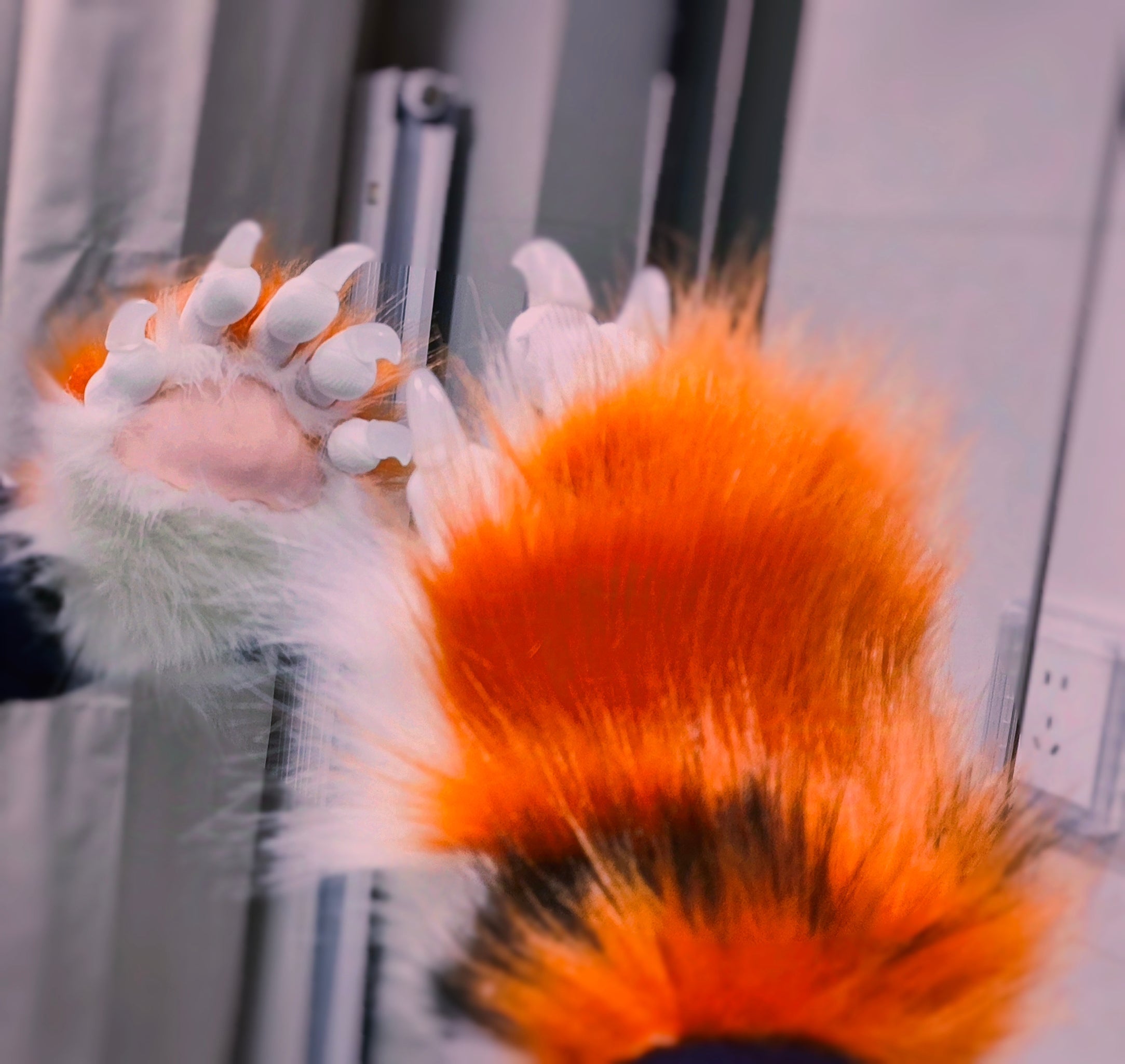 Furry kig beast claws handsome motorcycle gloves