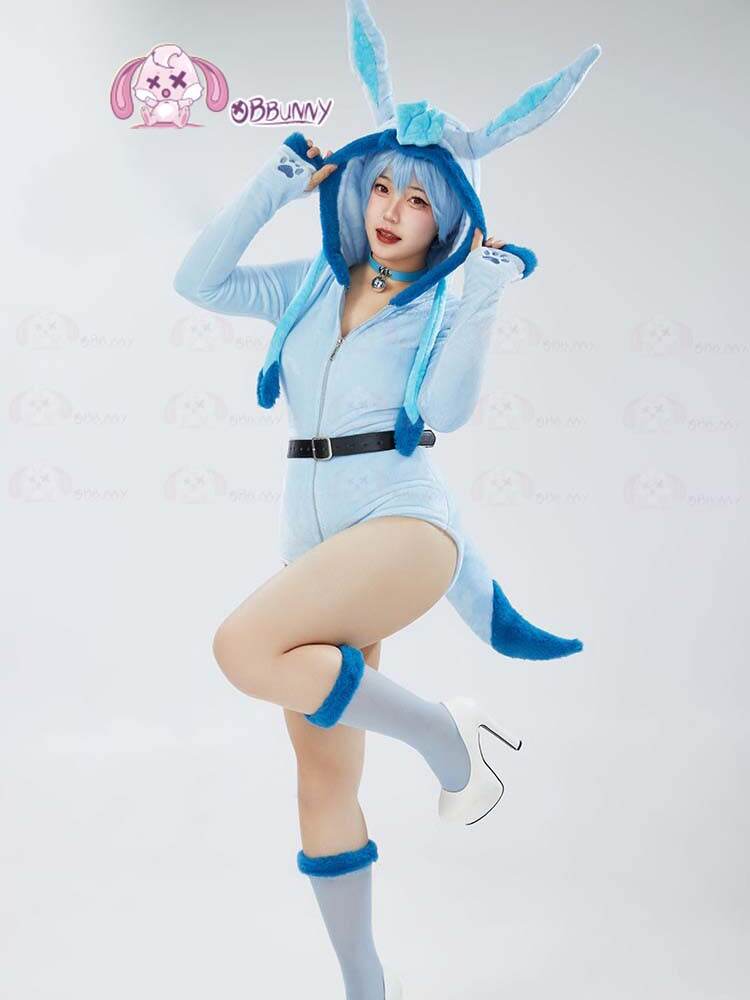 Blue plush cosplay female cute cartoon