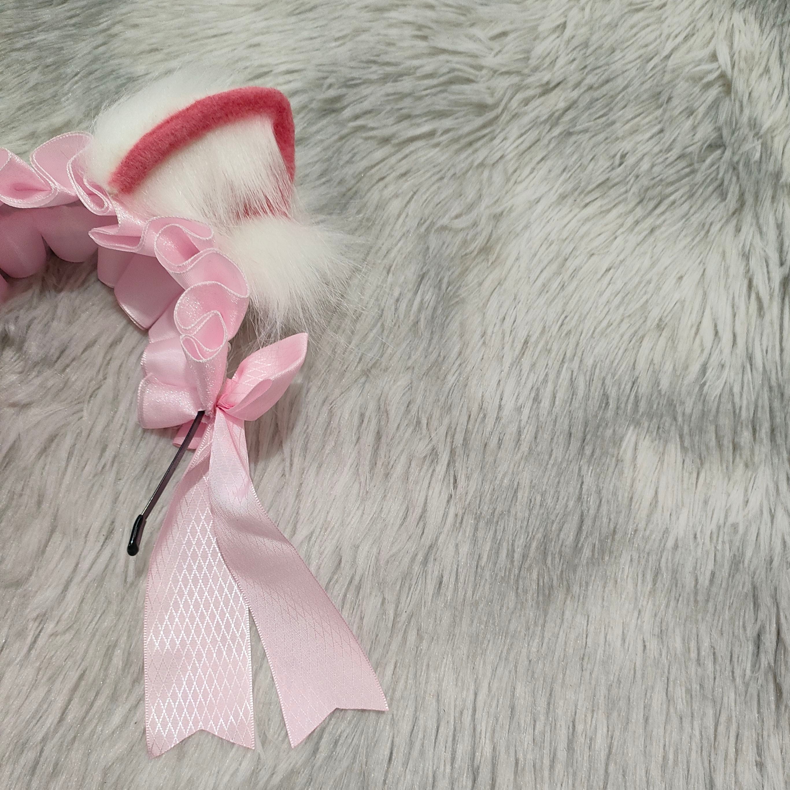 Handmade cat ear headband dual-purpose ear headband