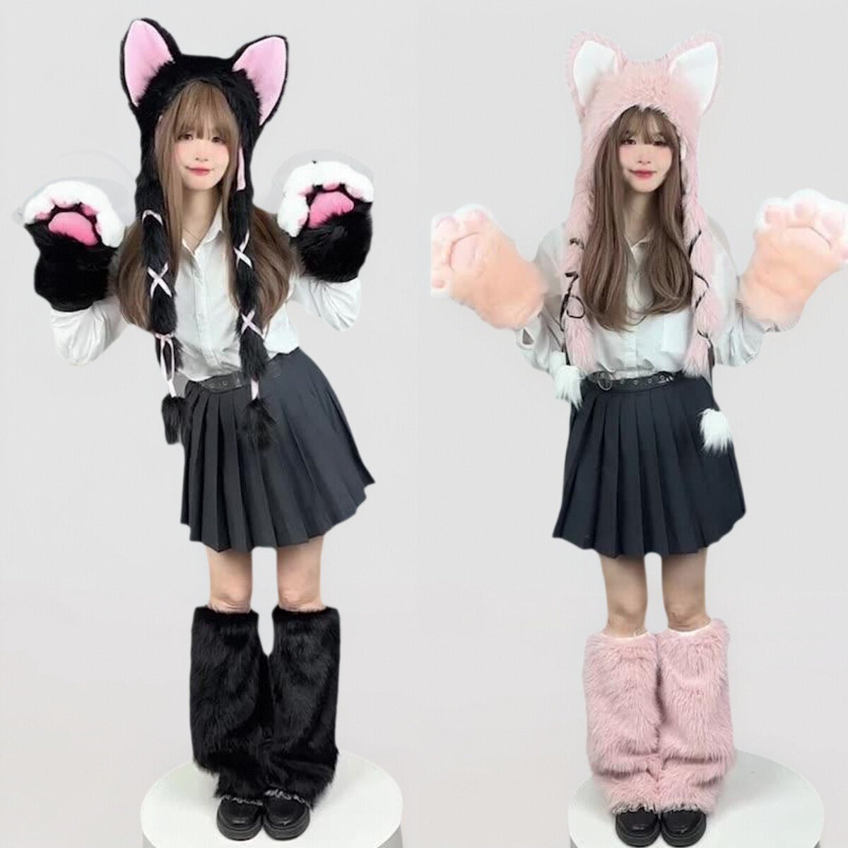 Cosplay props plush paw cat furry suit