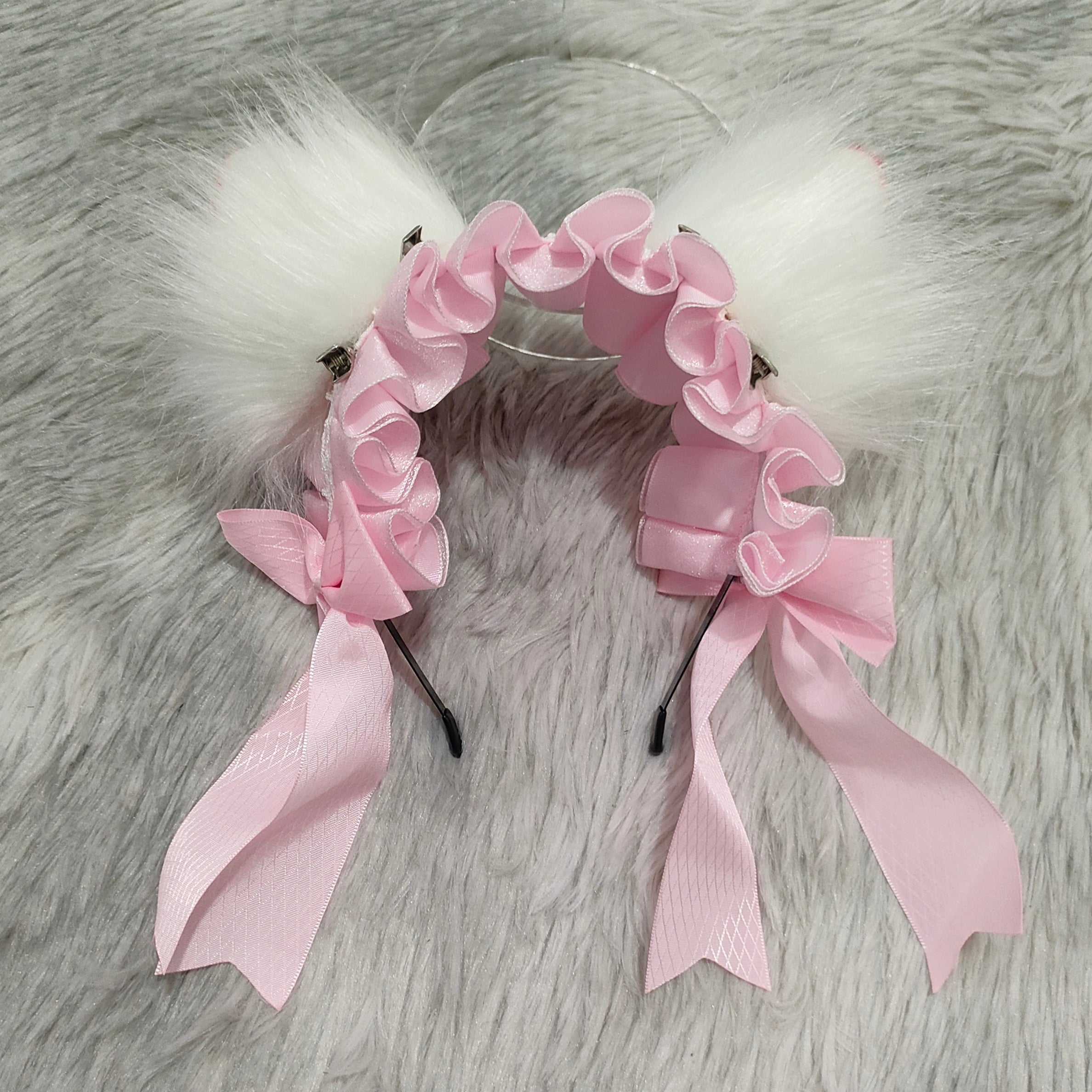 Handmade cat ear headband dual-purpose ear headband
