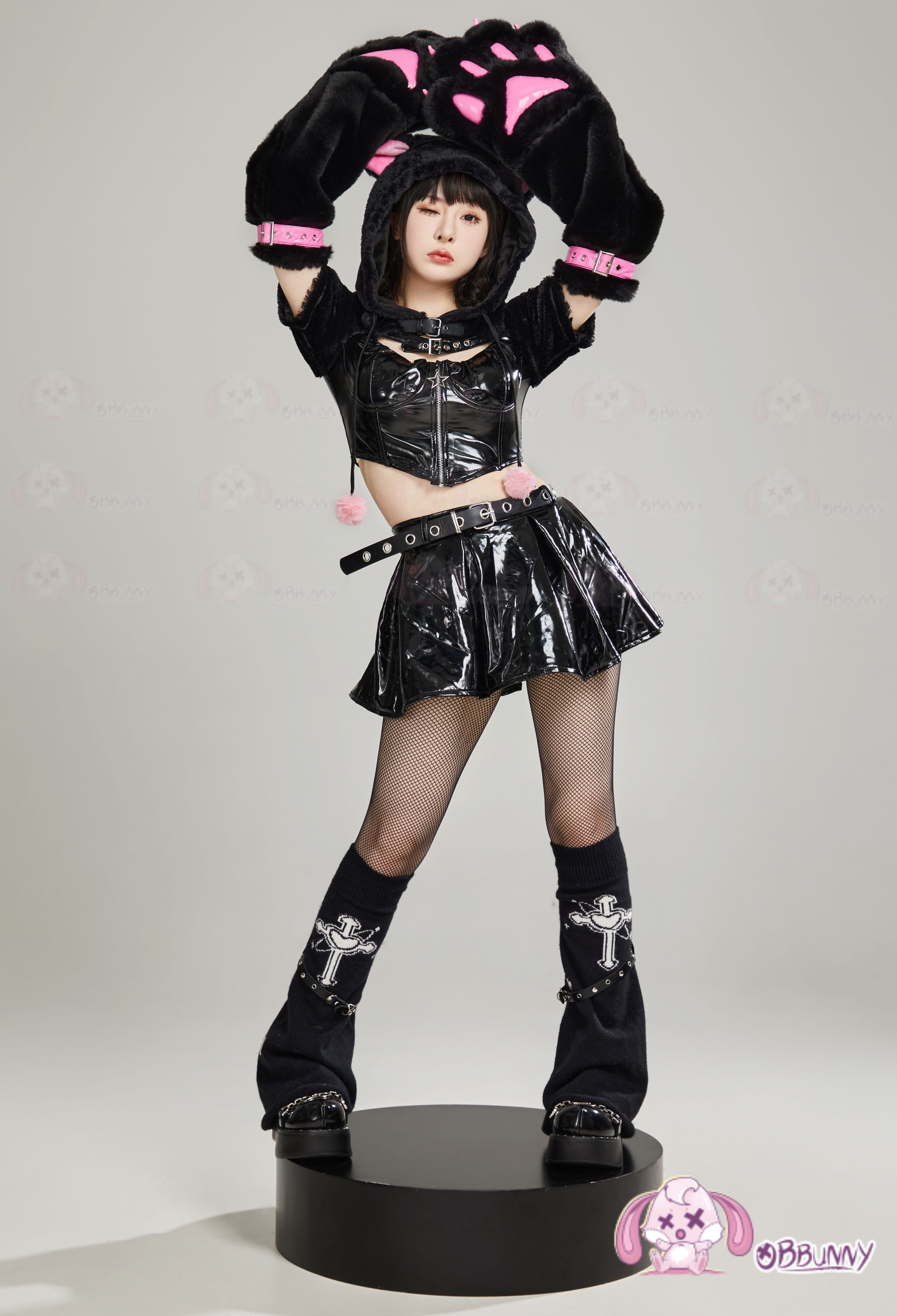Black cat cosplay JK short skirt sailor style