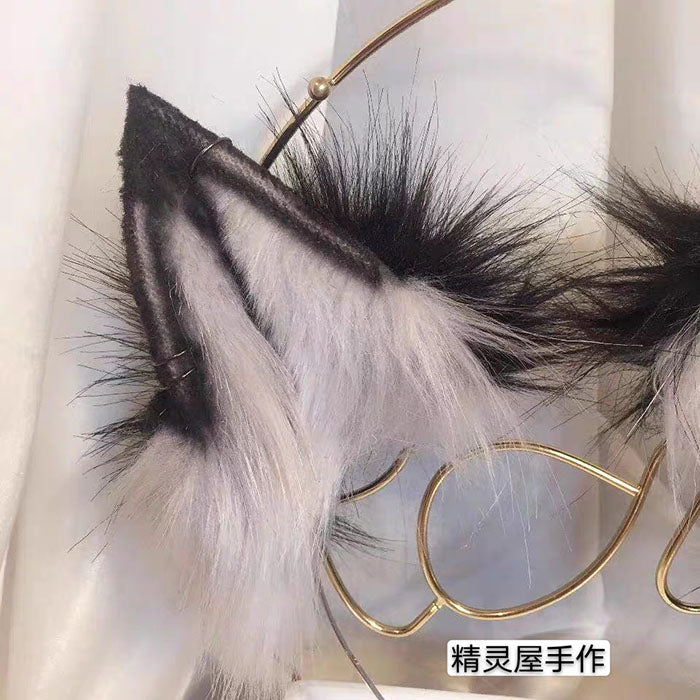 Plush wolf ears KC custom furry animal ears