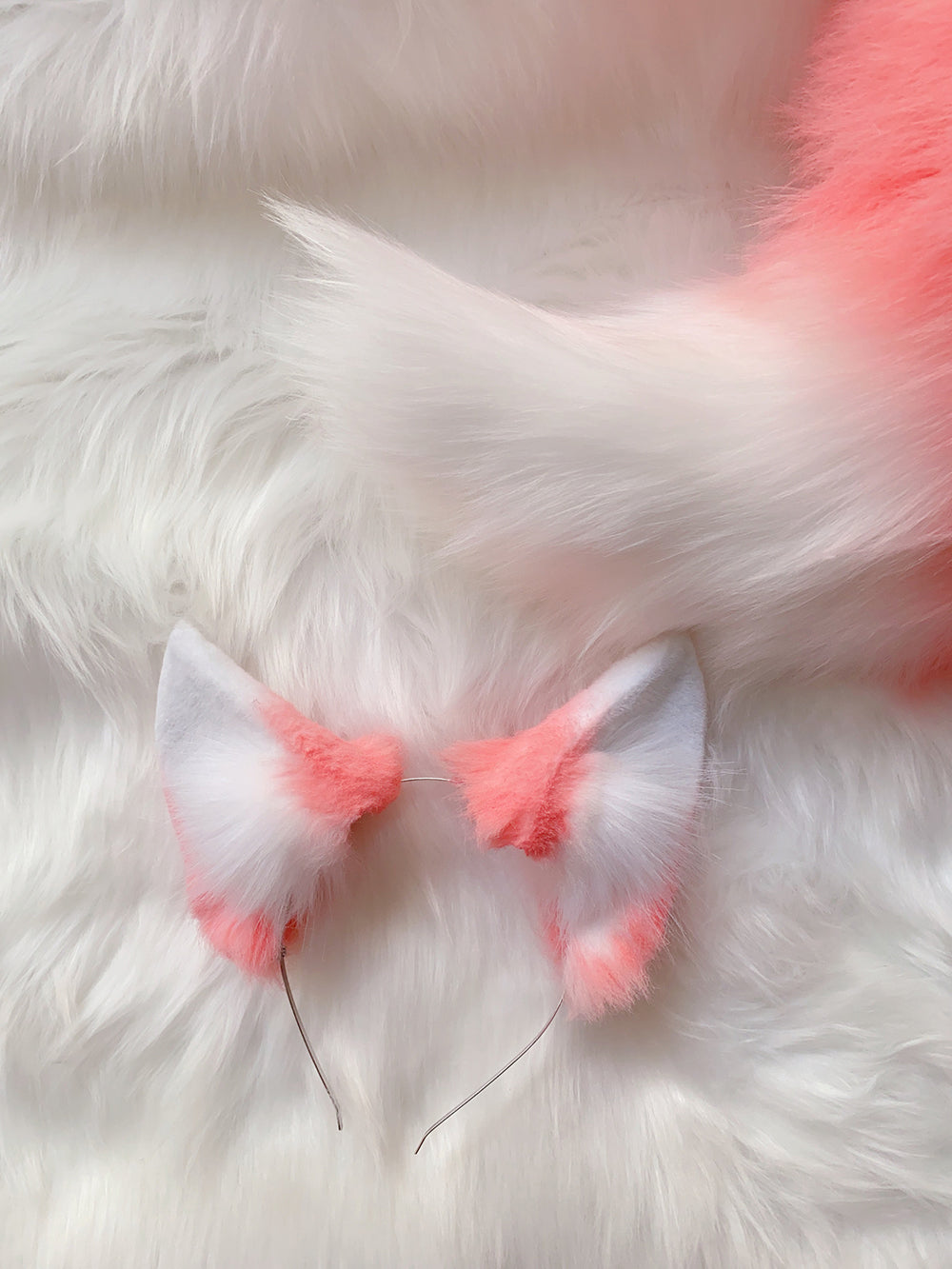 cos pink animal ears headband