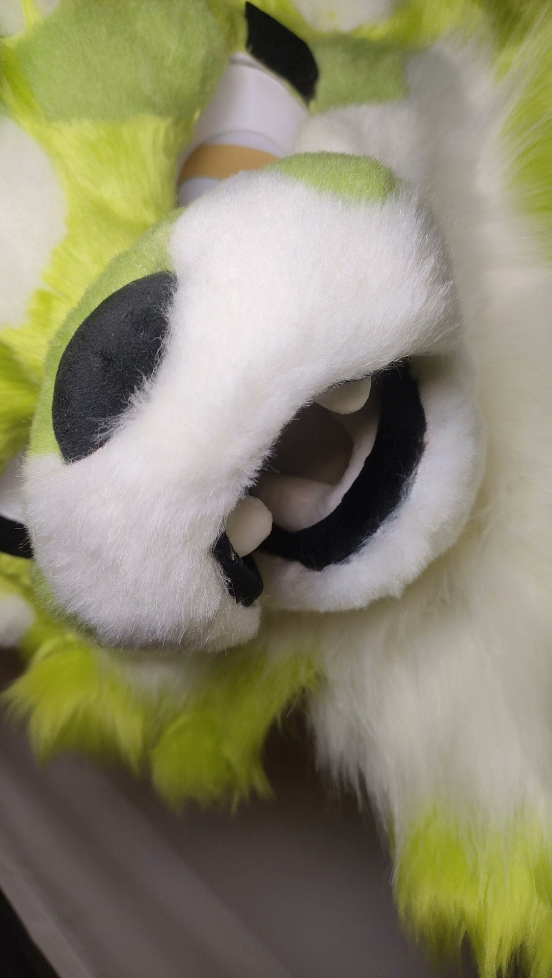 Green Wolf Kemono Head Fursuit