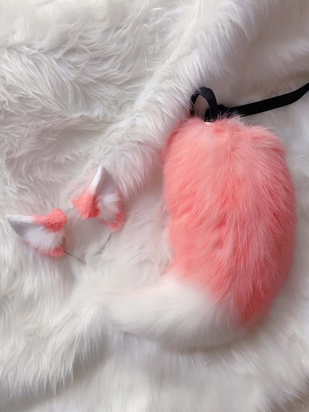 cos pink animal ears headband