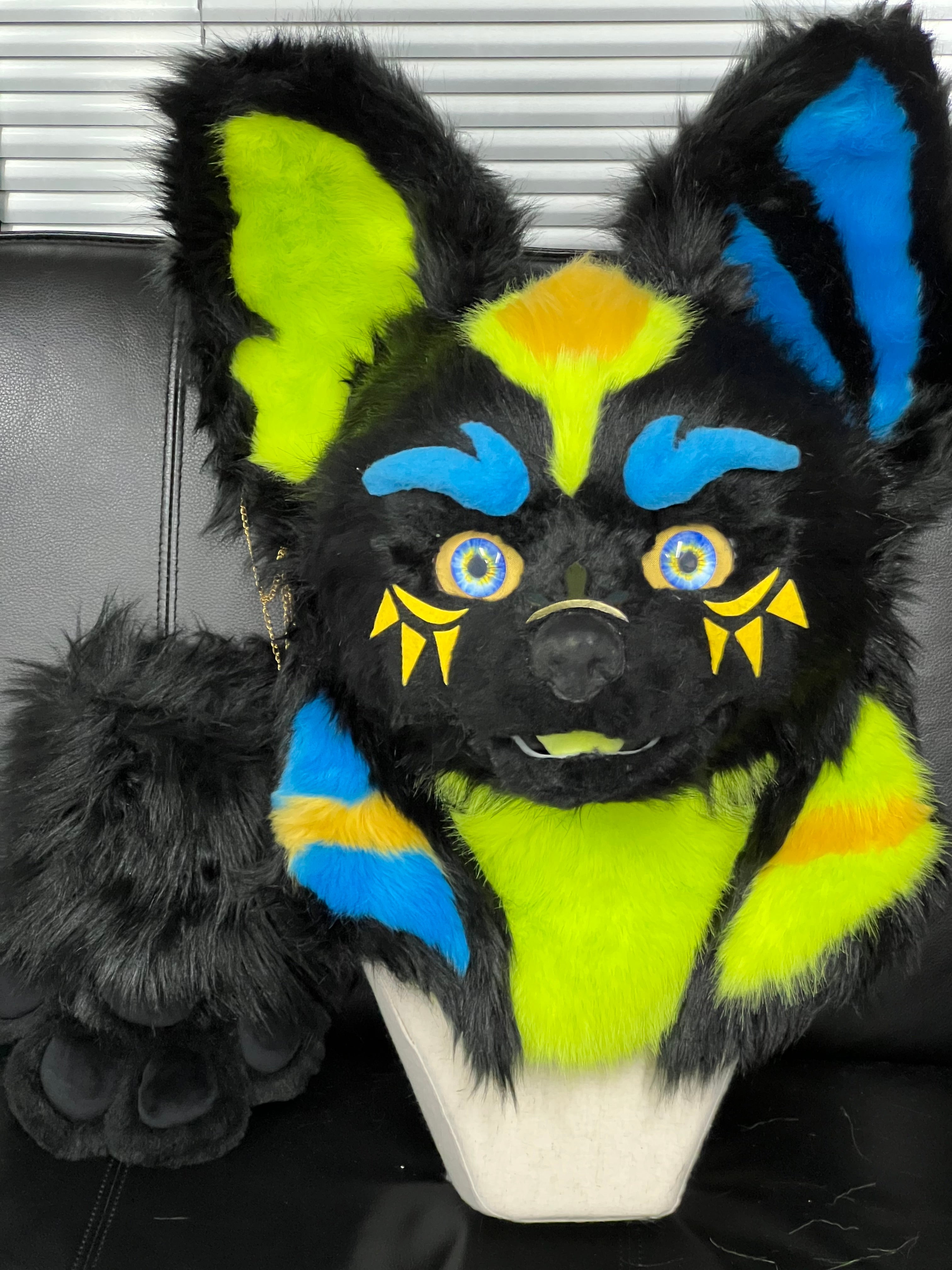 Colorblock Little Wolf Kemono Fursuit(Head+body+handpaws+neck)