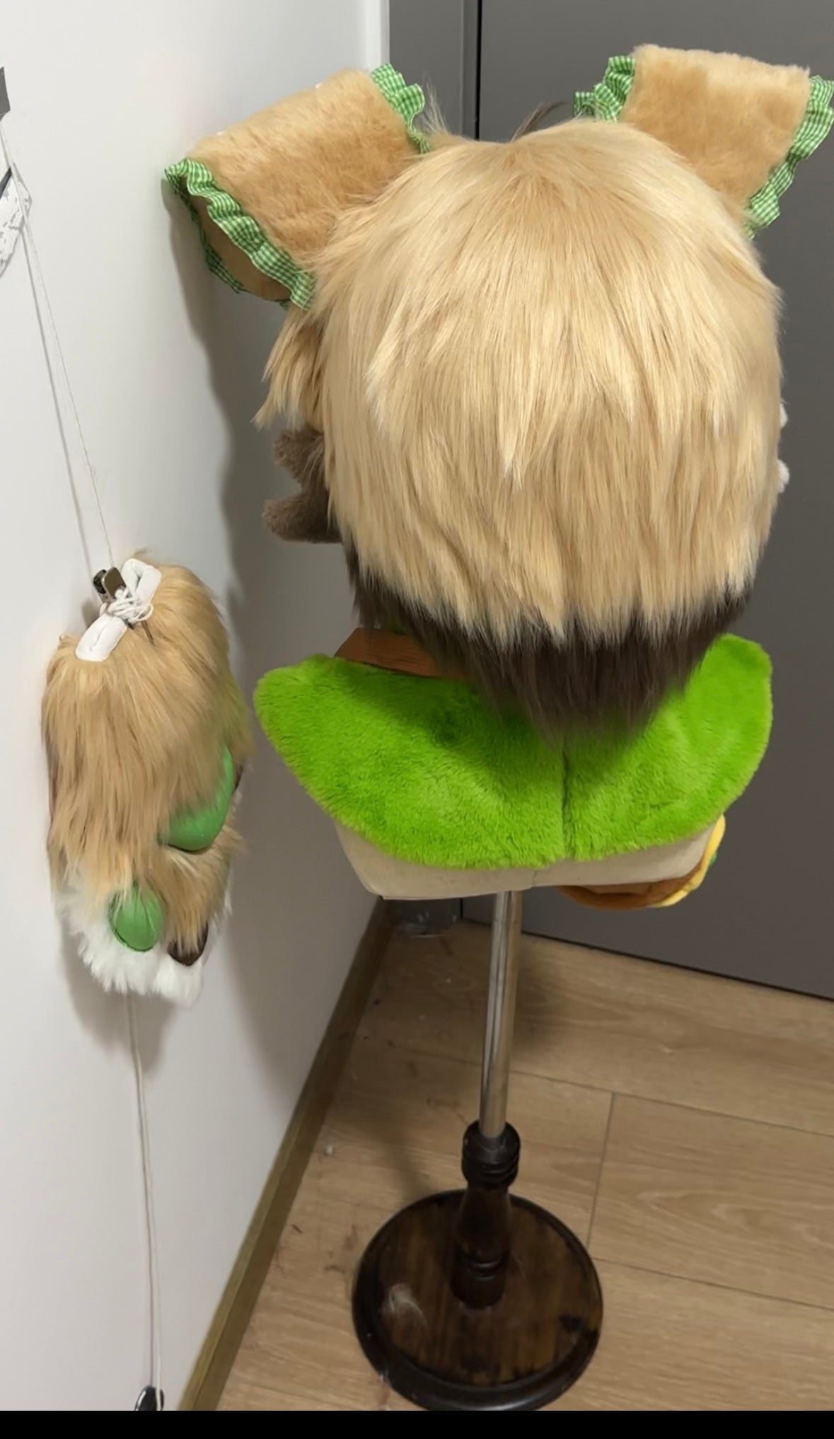 [Puppy] Cute Green Hamburger Puppy Kemono Fursuits Stock（Gift Handpaws）