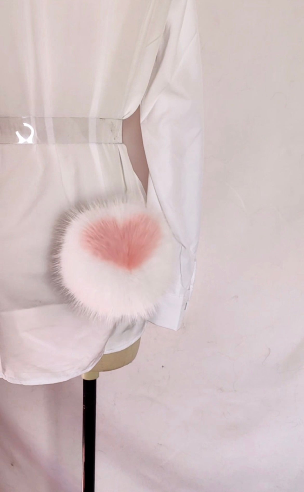 [Electric tail] White pink love electric tail