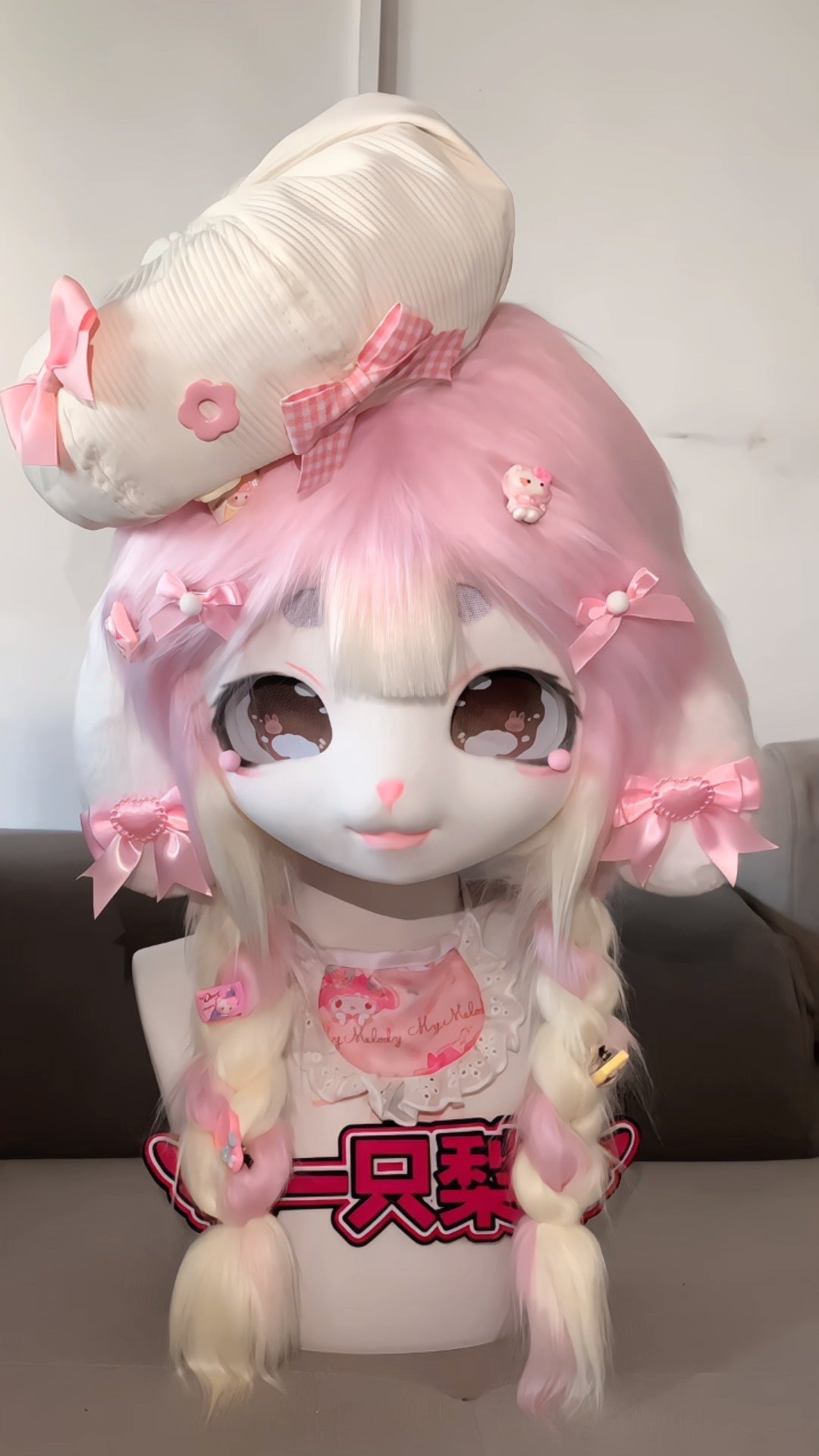 Chef Cake Bunny Kig Head Fursuit