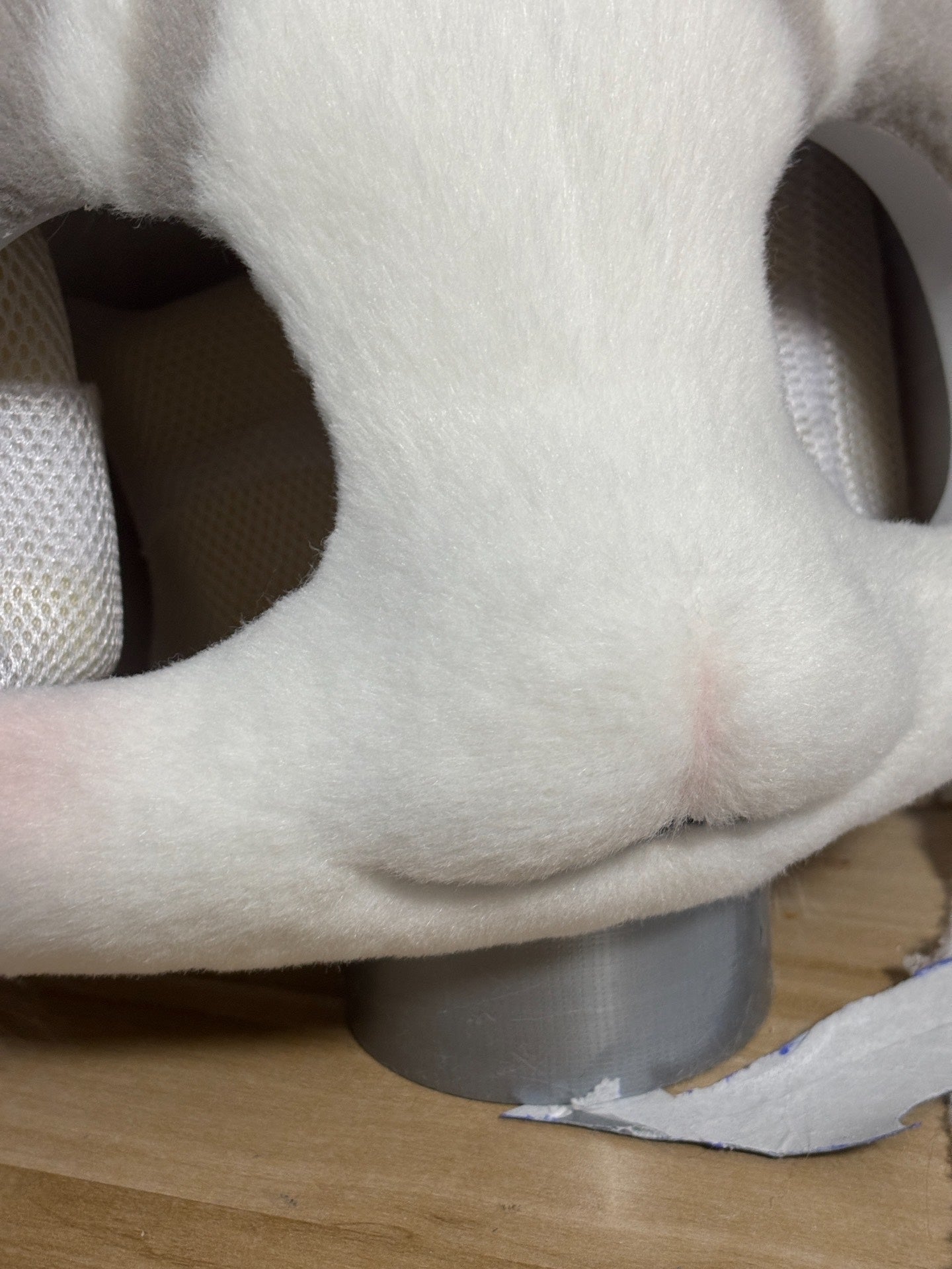 Cute gray and white cat Kemono Head Fursuit