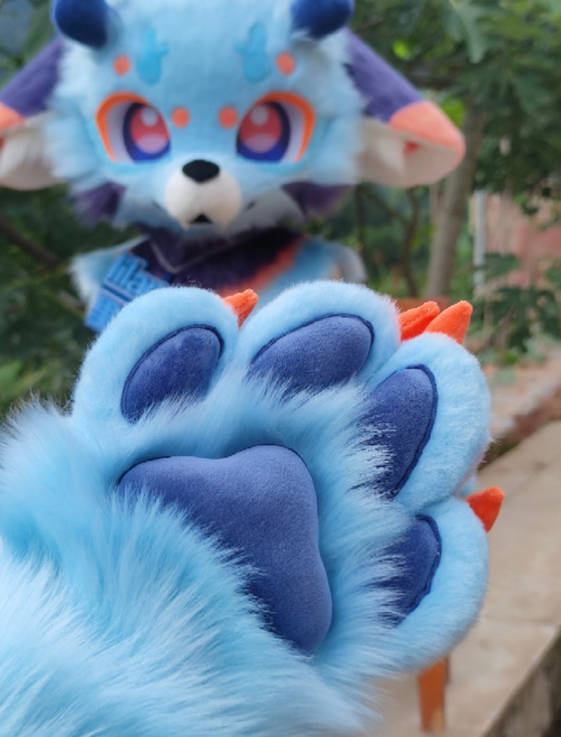 Water Element Dragon Kemono Head Fursuit (Gift Handpaws+Tail)