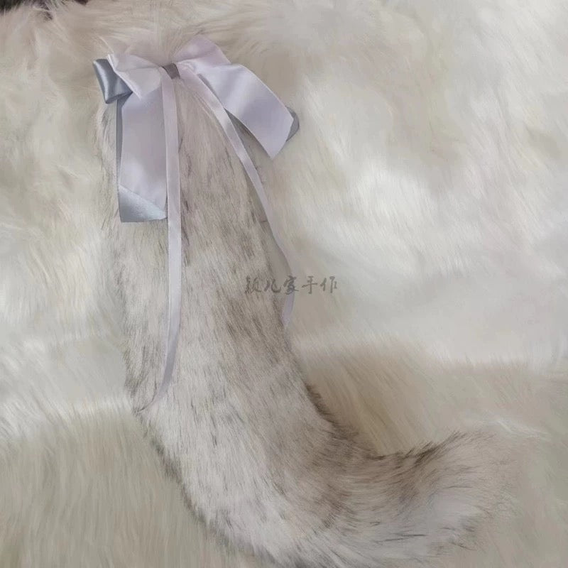 Animal ears bow headdress fox ears fox tail cosplay