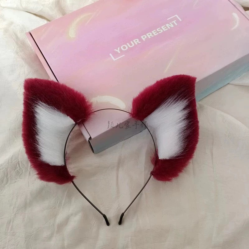 Animal ears and tail Lingna Belle fox tail cosplay