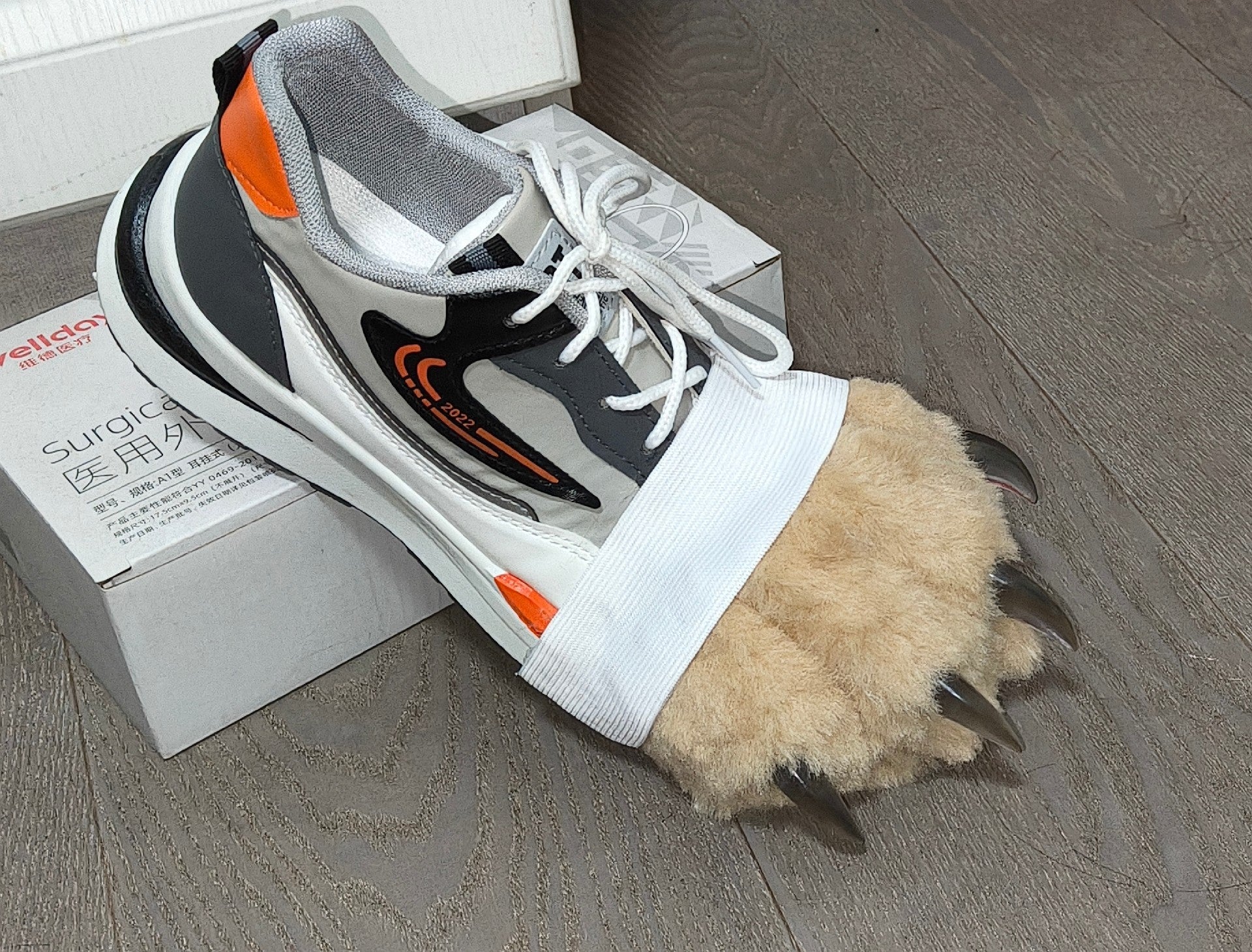 Furry Animal claw shoes outdoor