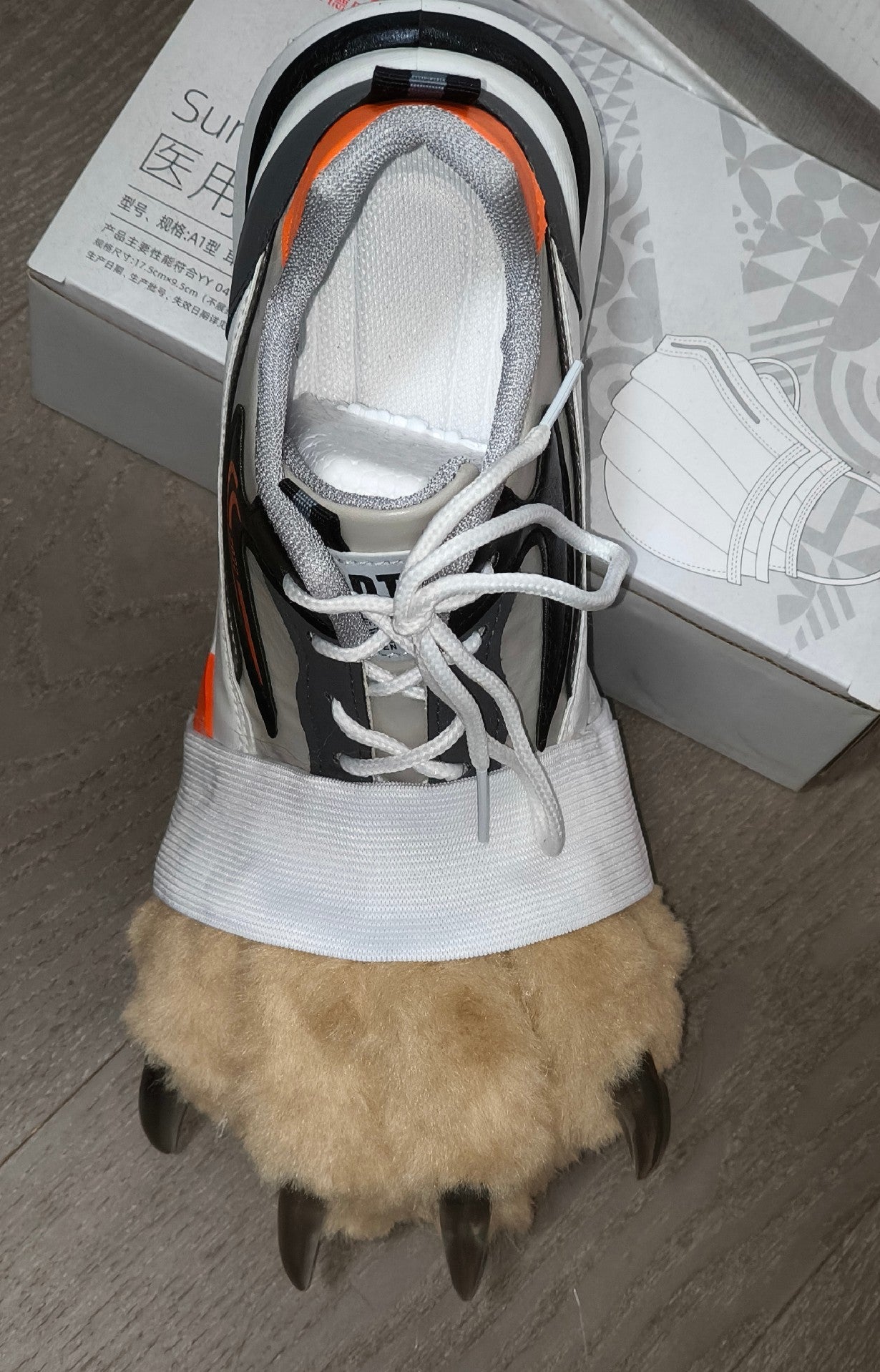 Furry Animal claw shoes outdoor