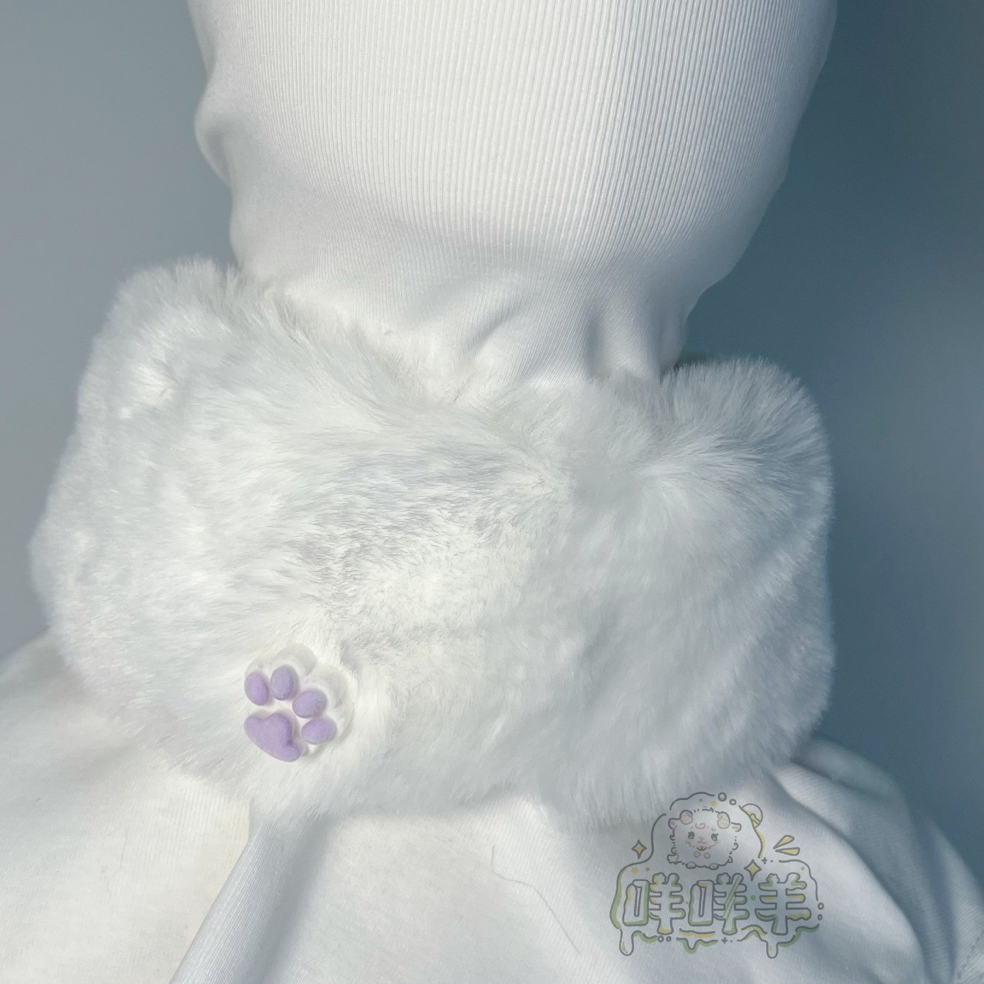 Furry neck collar fur collar small claw neck collar