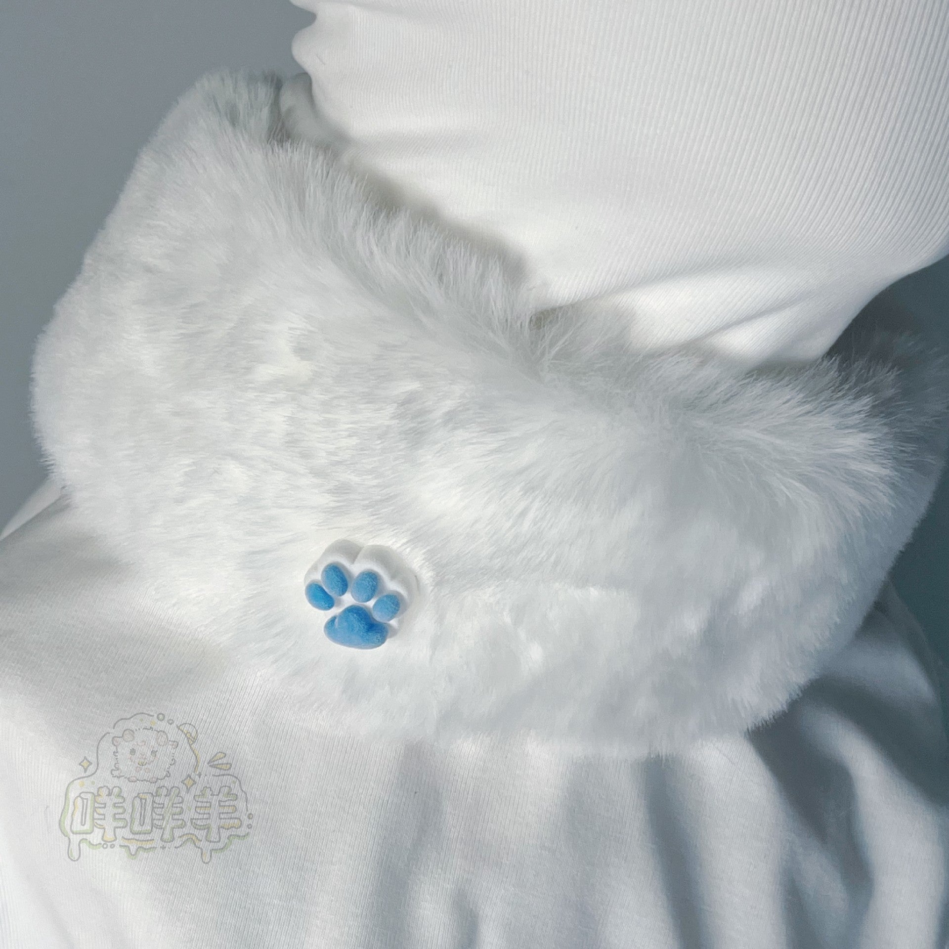 Furry neck collar fur collar small claw neck collar