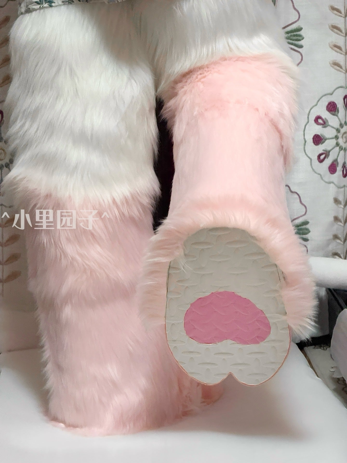Furry sheep hoof long legs