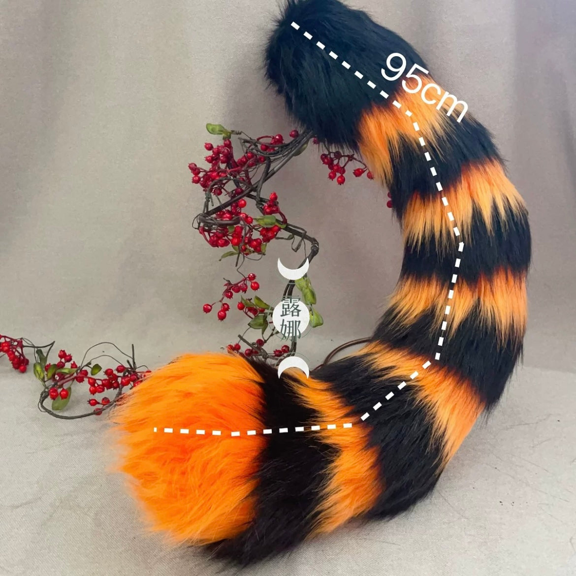Handmade ears and tail beast claws cosplay pumpkin devil Halloween