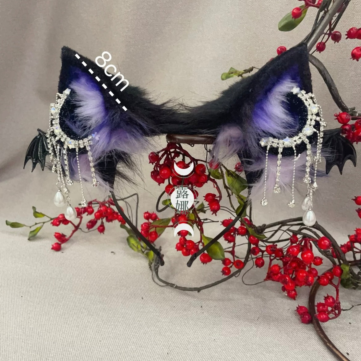 Handmade ears and tail beast claws cosplay pumpkin devil Halloween