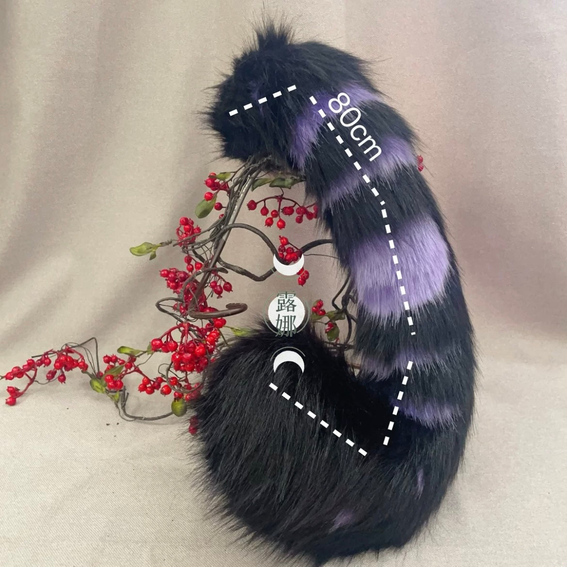 Handmade ears and tail beast claws cosplay pumpkin devil Halloween