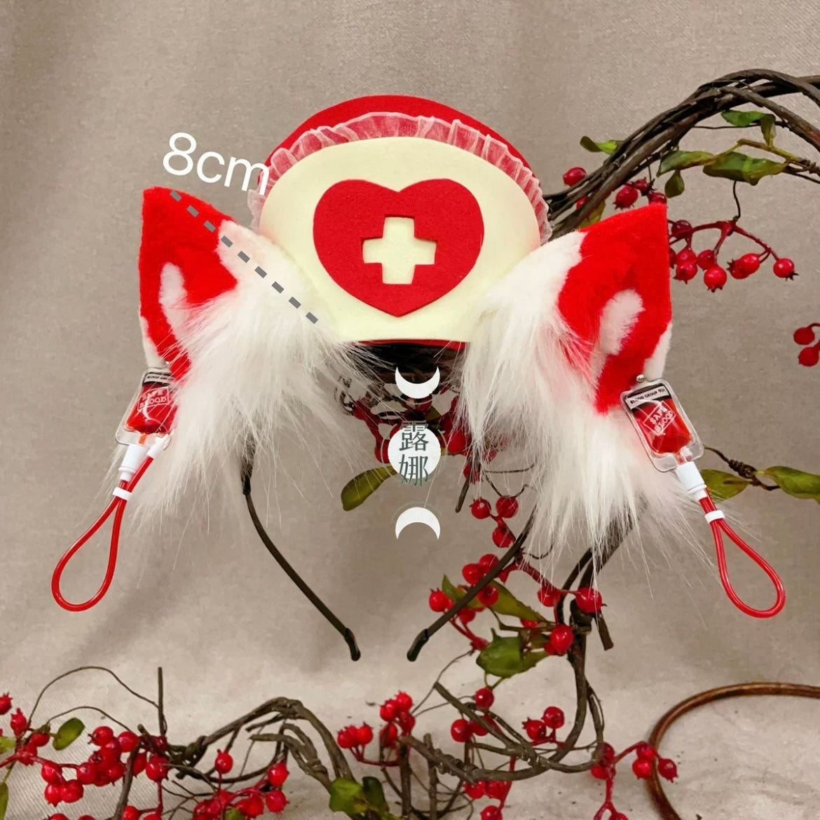 Handmade ears and tail beast claws cosplay pumpkin devil Halloween
