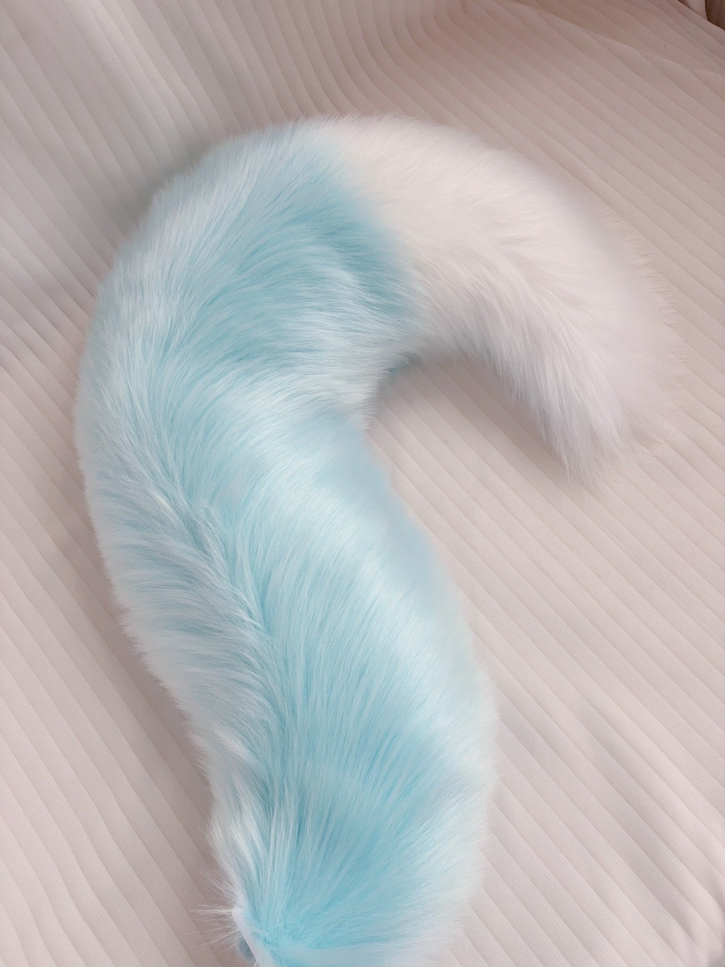Inner bone hole blue fursuit tail