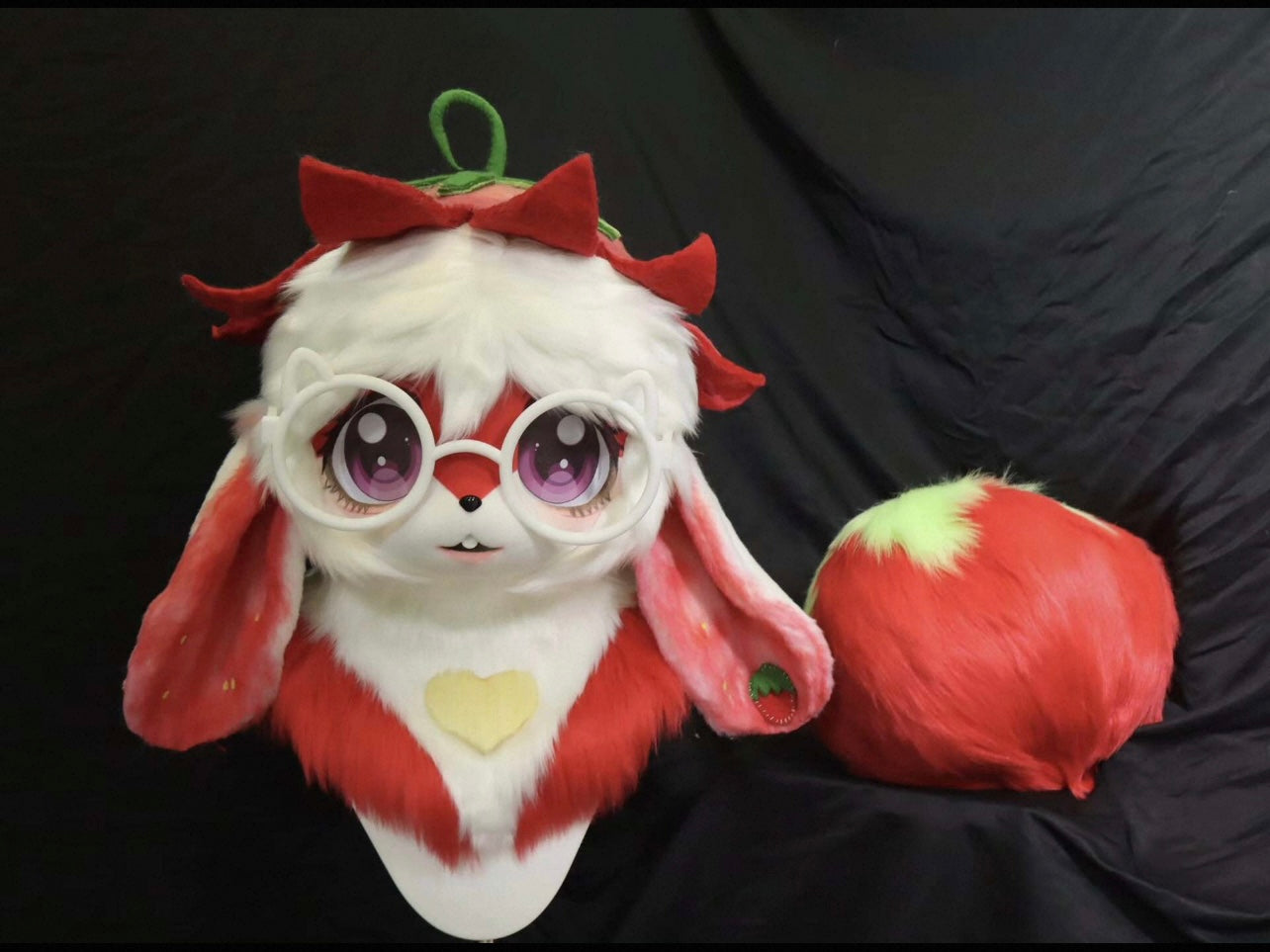 Strawberry Bunny Kemono Fursuit（Gift tail）