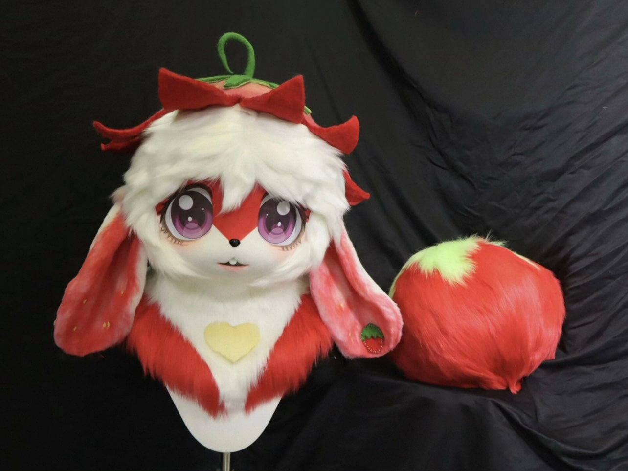 Strawberry Bunny Kemono Fursuit（Gift tail）