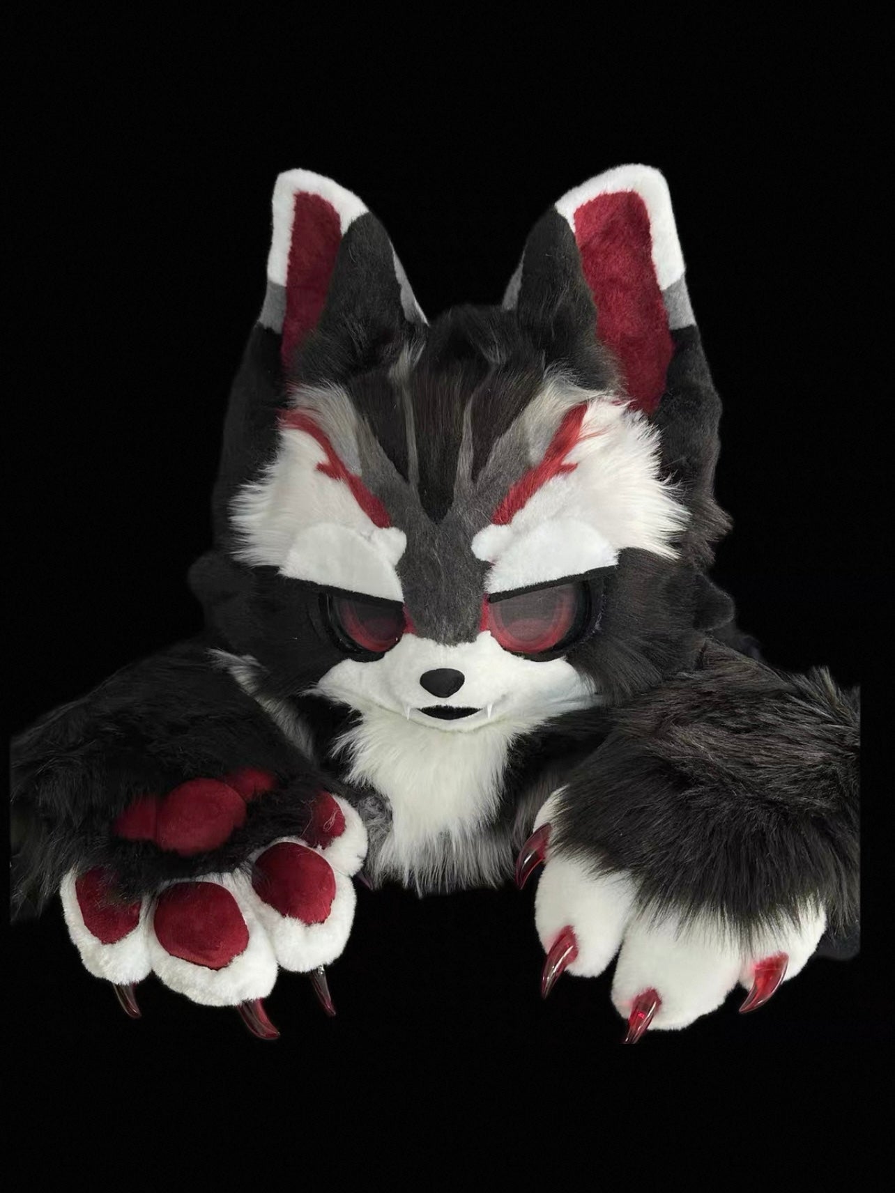 Brown Scarlet-Eyes Head Fursuit (Gift Handpaws+Tail)