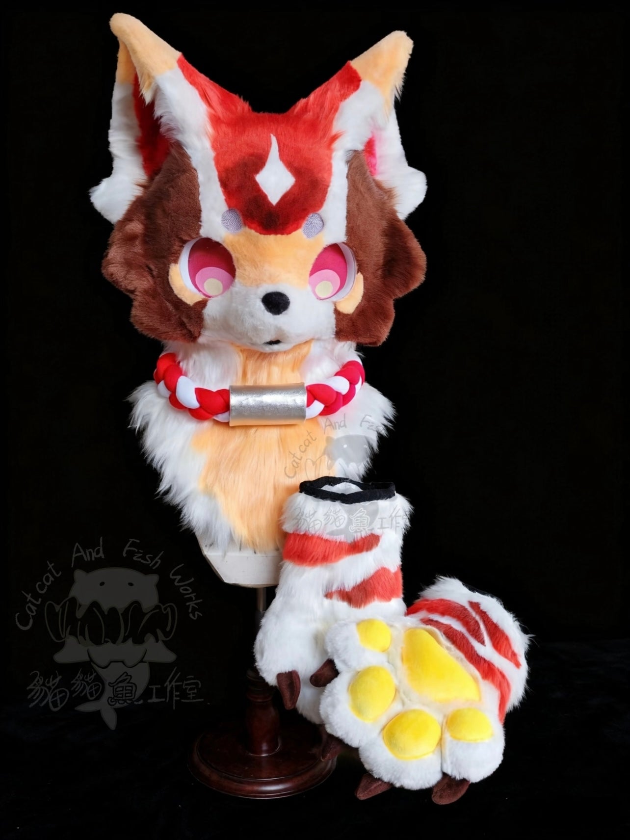 Merle Puppy Kemono Head Fursuit (Gift Handpaws)