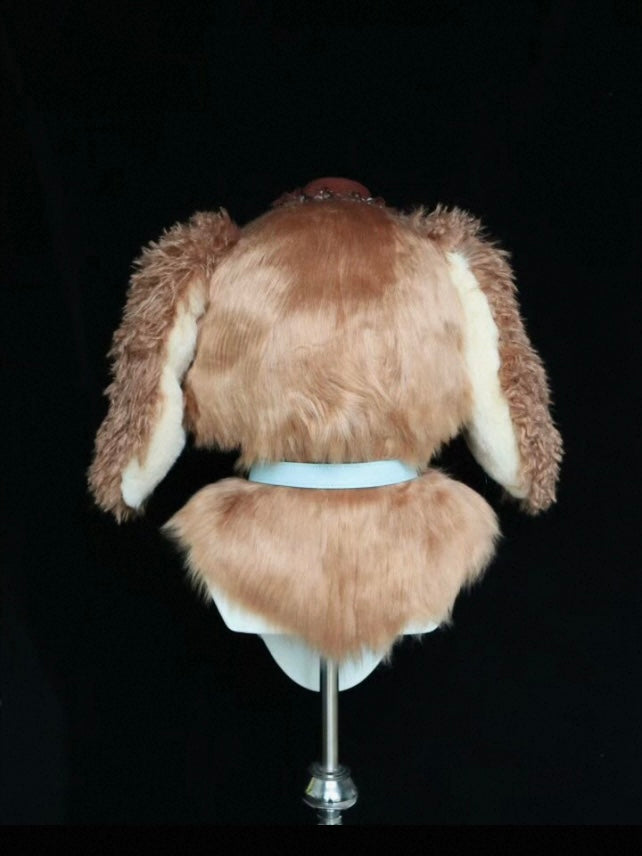 Curly-haired Droopy-eared Puppy Kemono Head Fursuit