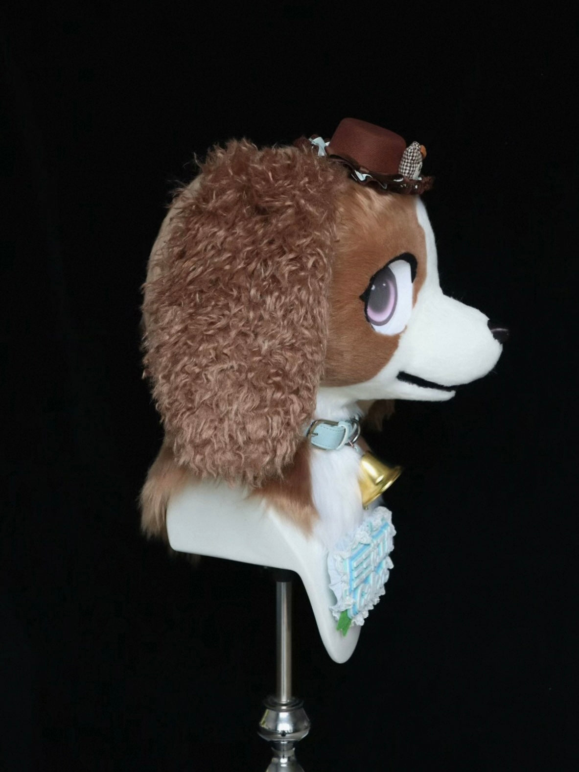 Curly-haired Droopy-eared Puppy Kemono Head Fursuit
