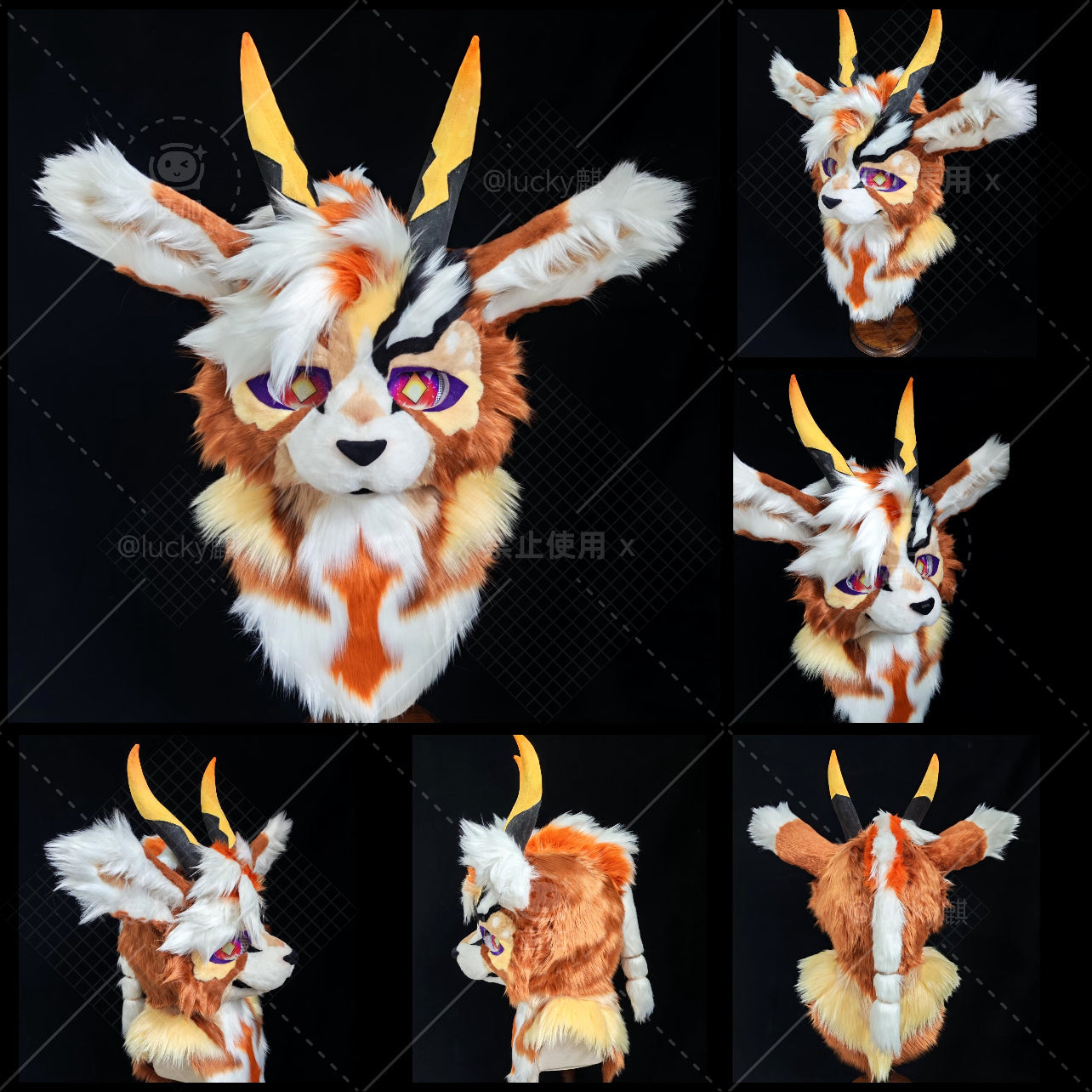 Antelope-Leopard Mixed Head Fursuit