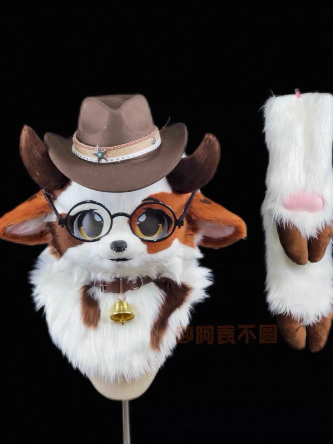 Bovine Cowboy Calf Kemono Head Fursuit (Gift Handpaws)