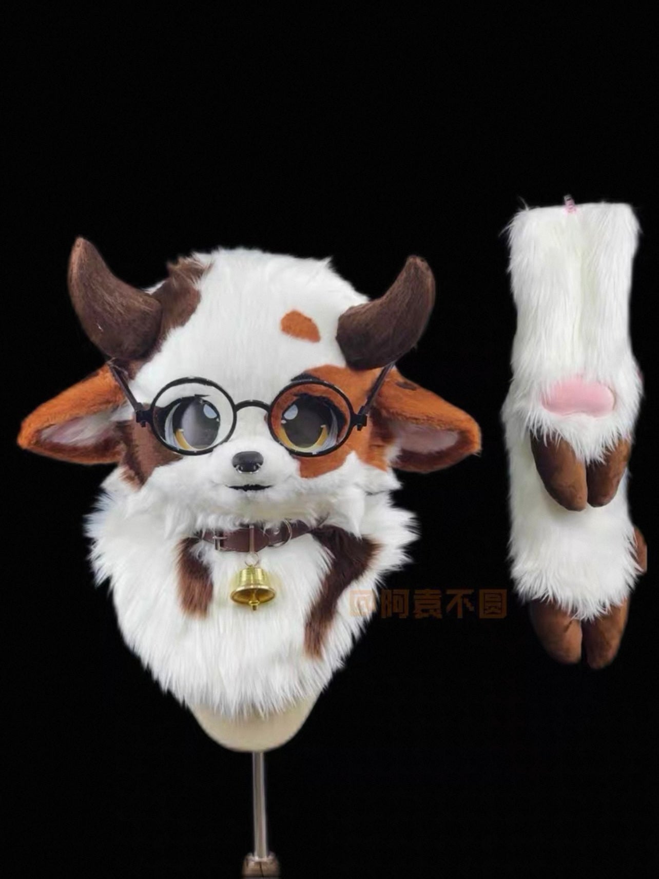 Bovine Cowboy Calf Kemono Head Fursuit (Gift Handpaws)