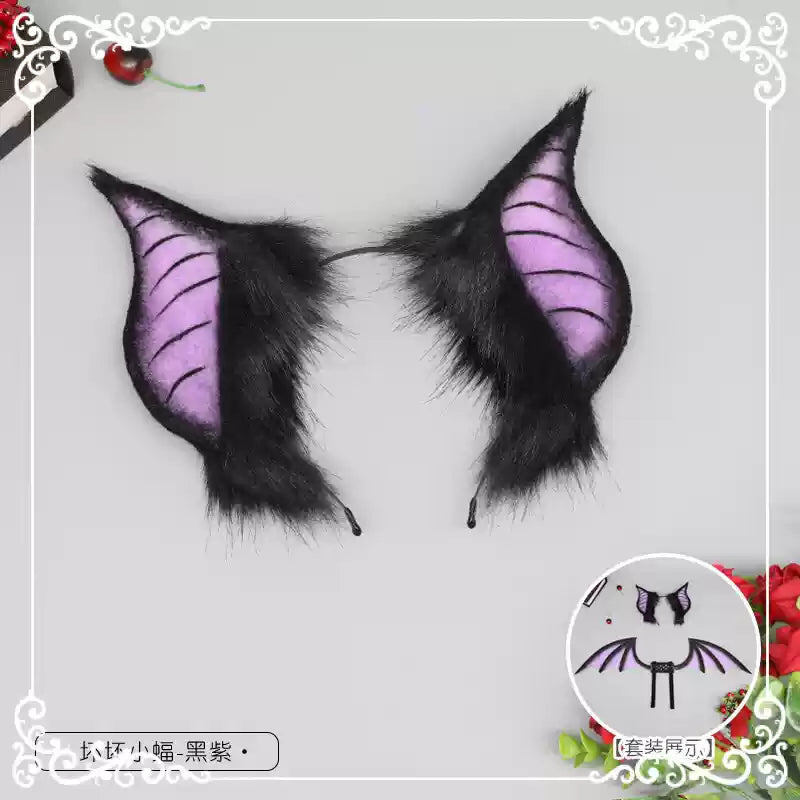 Simulation animal ears animal tail devil bat animal ears