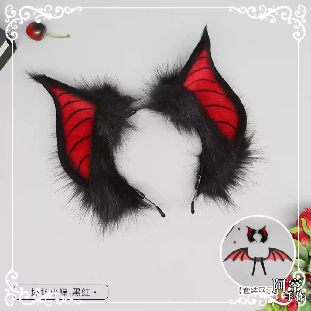 Simulation animal ears animal tail devil bat animal ears