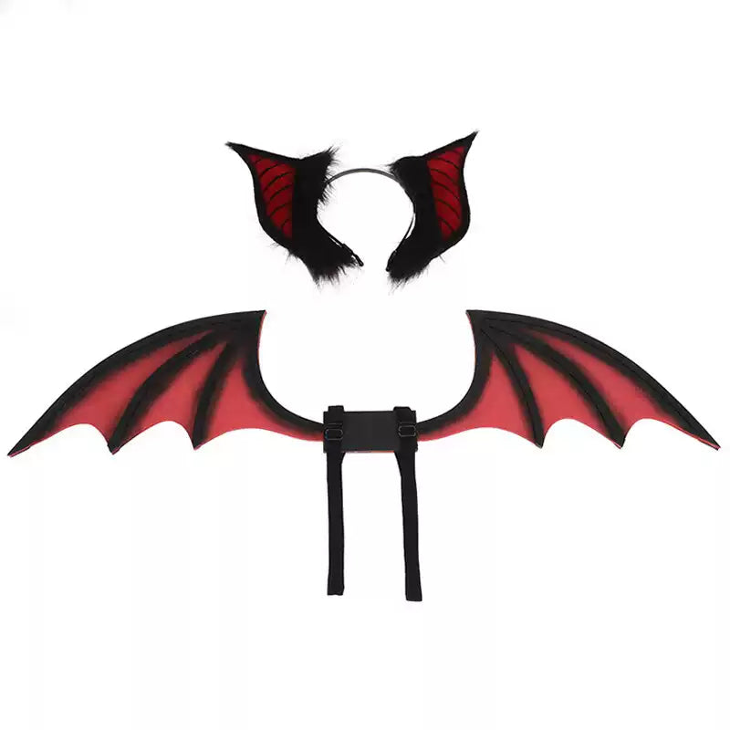 Simulation animal ears animal tail devil bat animal ears