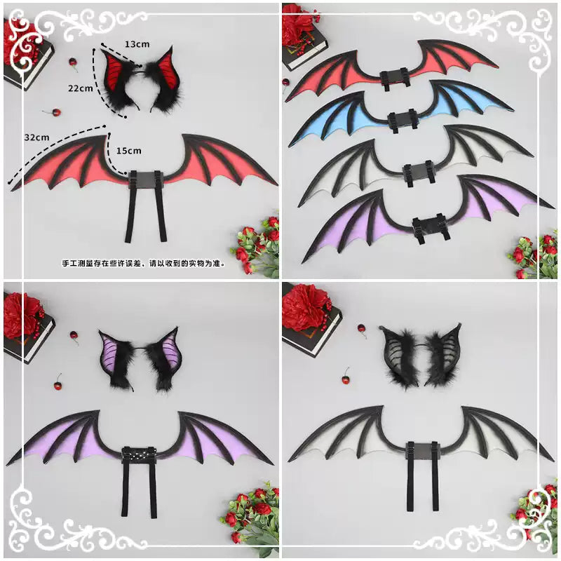 Simulation animal ears animal tail devil bat animal ears