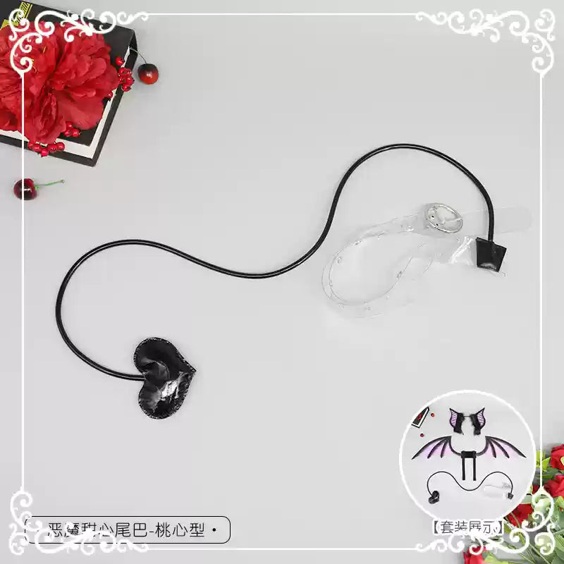 Simulation animal ears animal tail devil bat animal ears