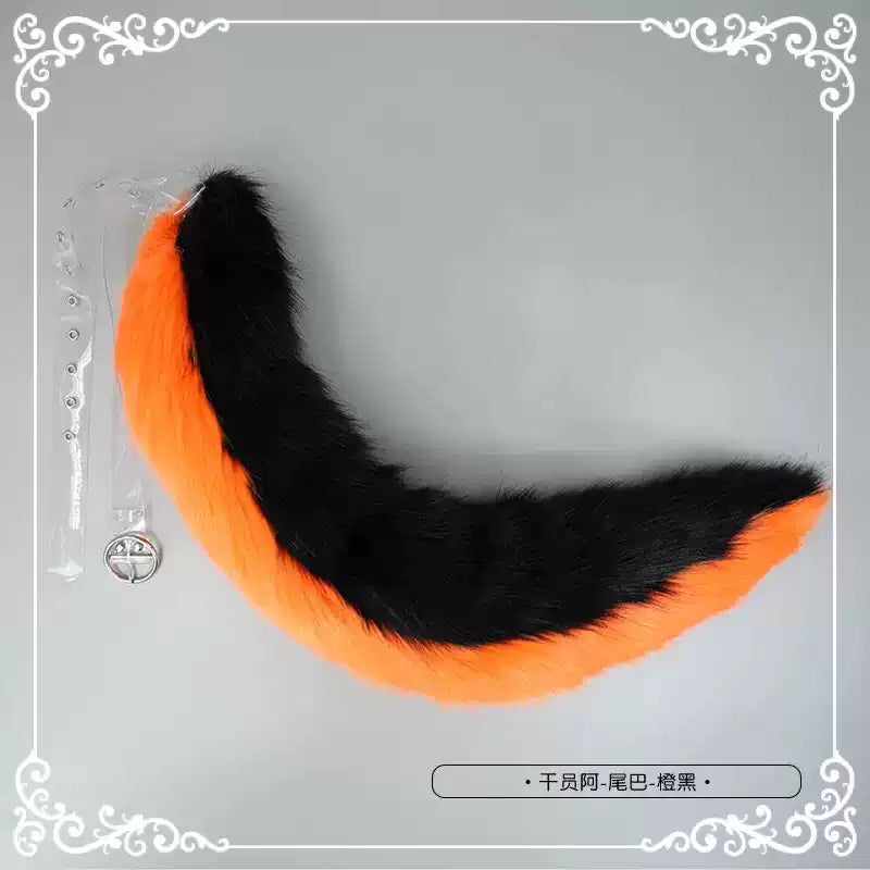 Simulation animal ears and tail cosplay headdress hair accessories