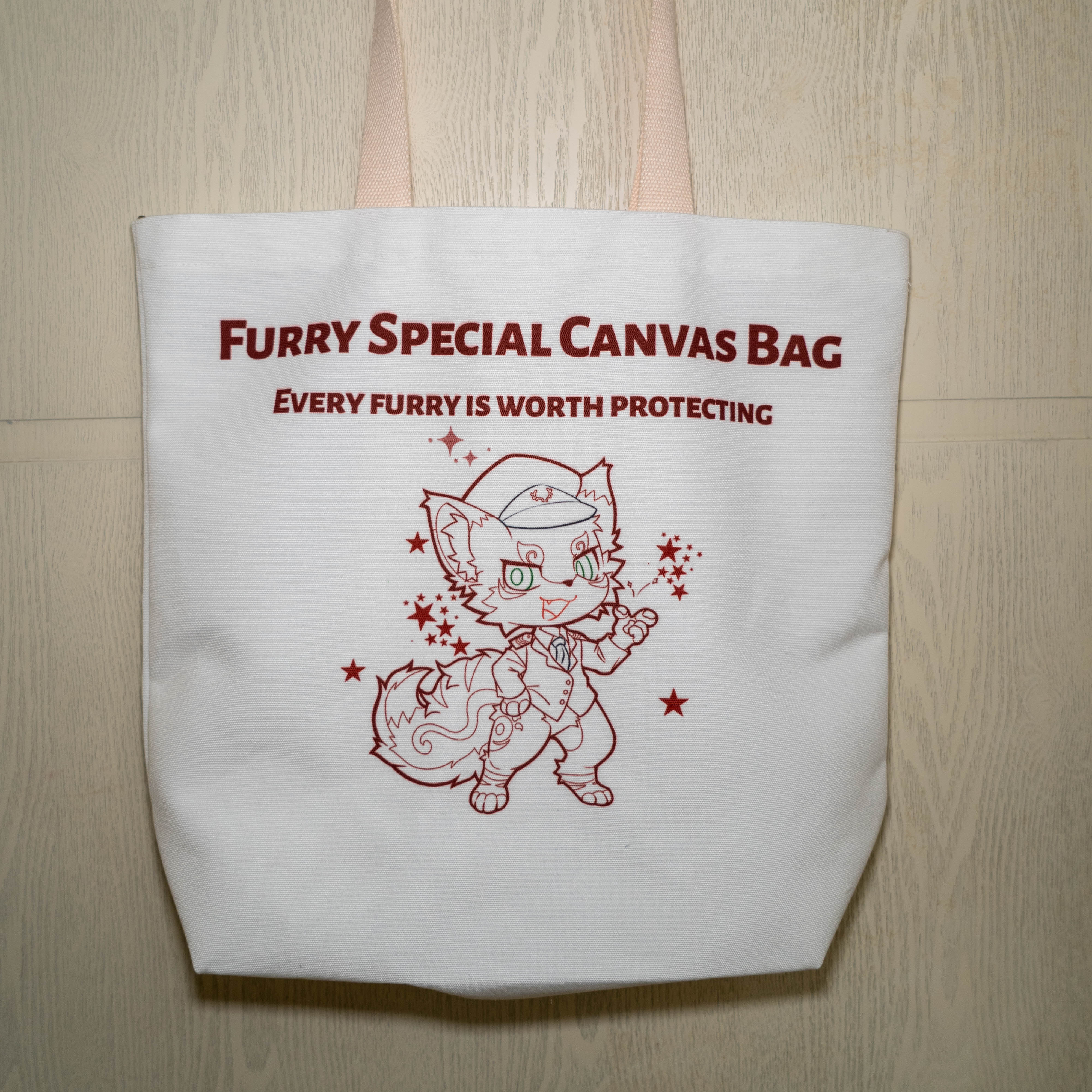 Customizable furry canvas bag furry peripherals
