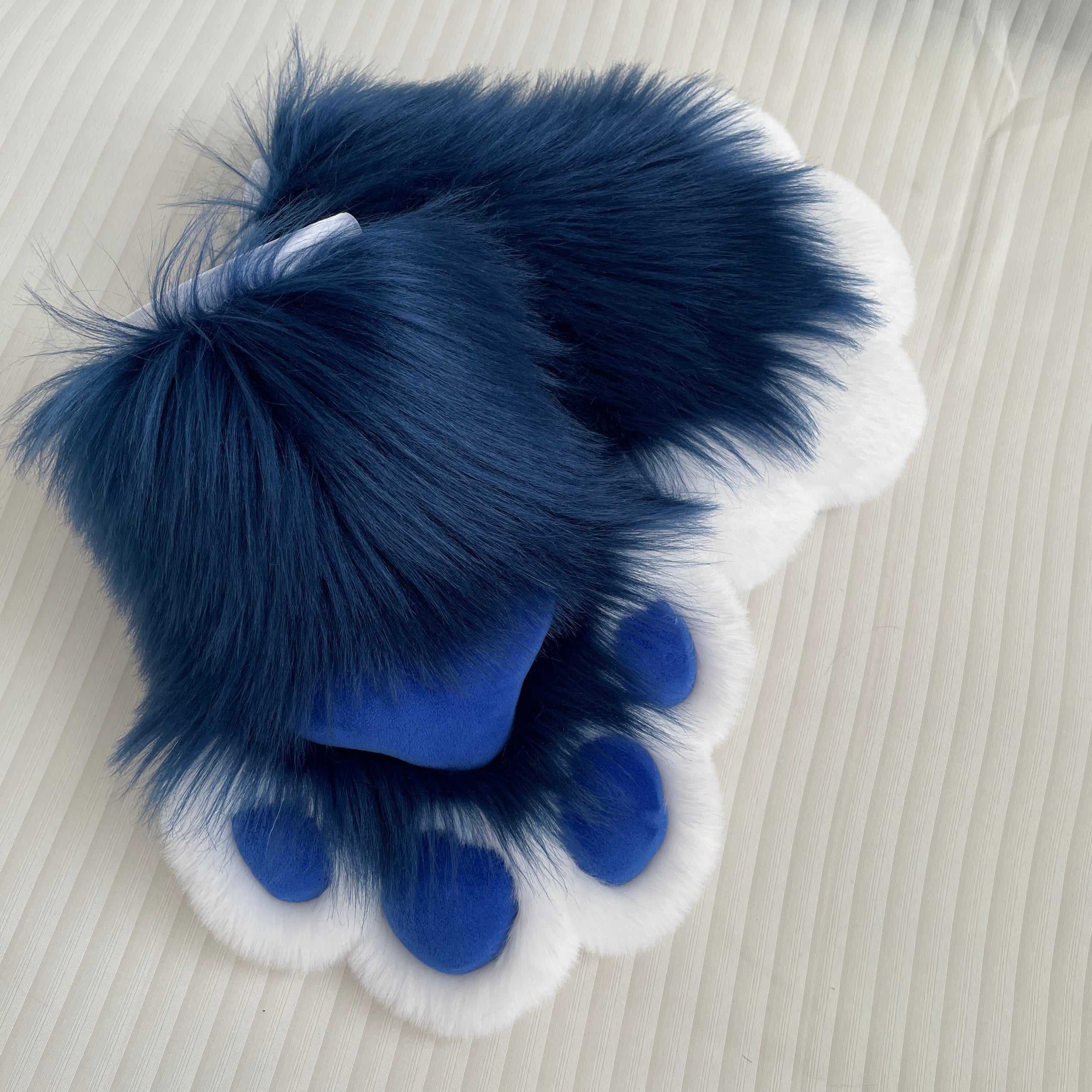 cosplay navy blue tail gloves kig furry costume