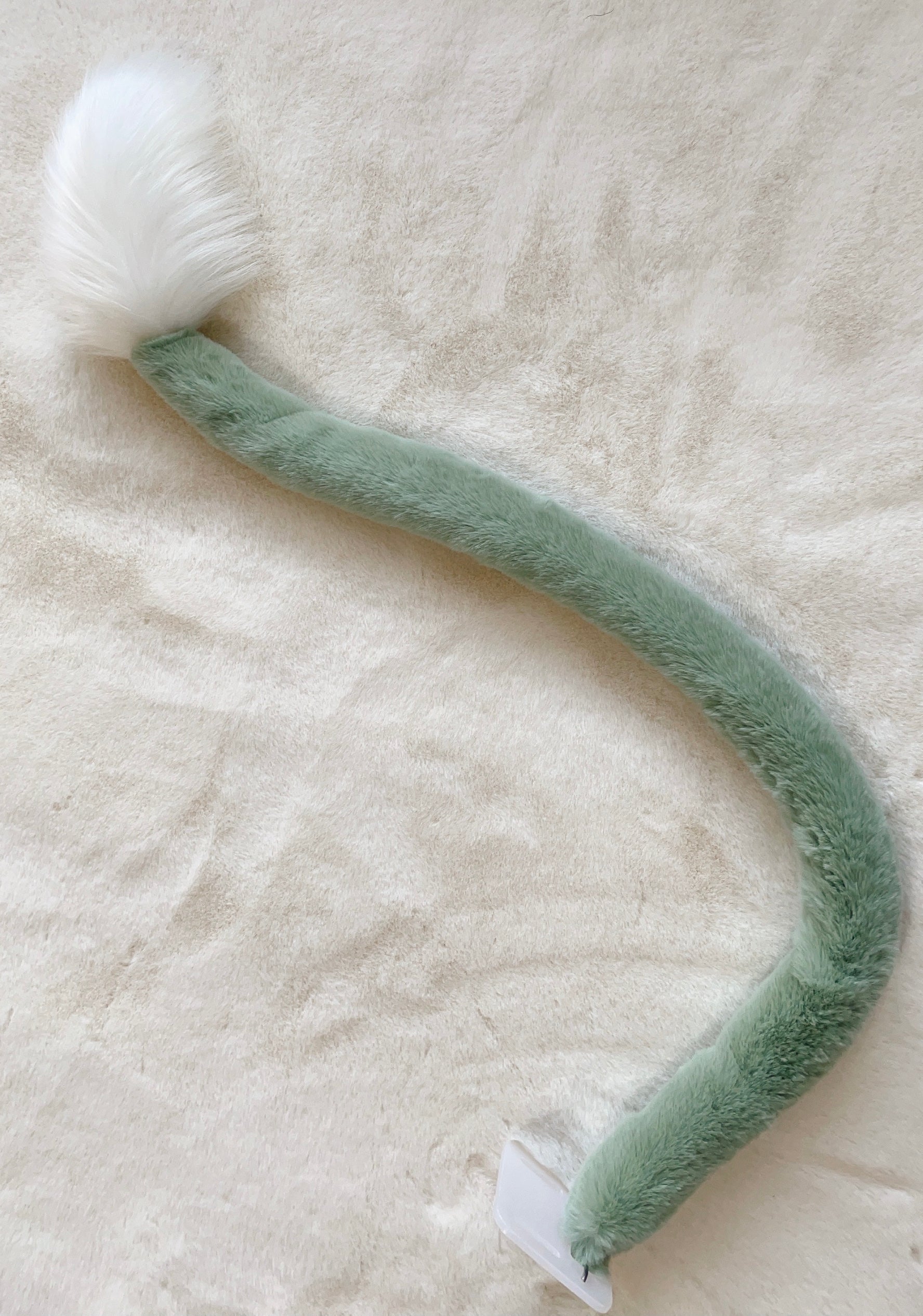 Cute white and green plush gloves animal claws