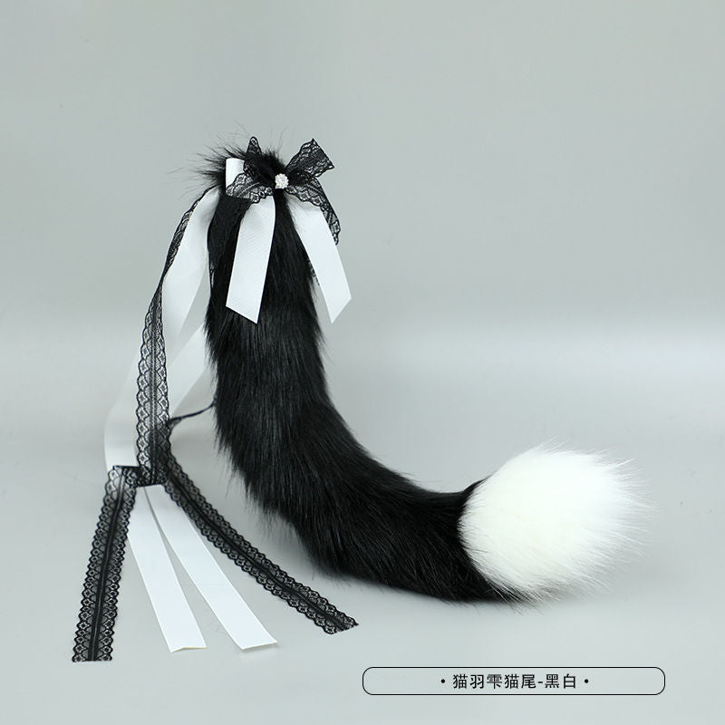 Handmade cosplay animal ears and tail Lolita