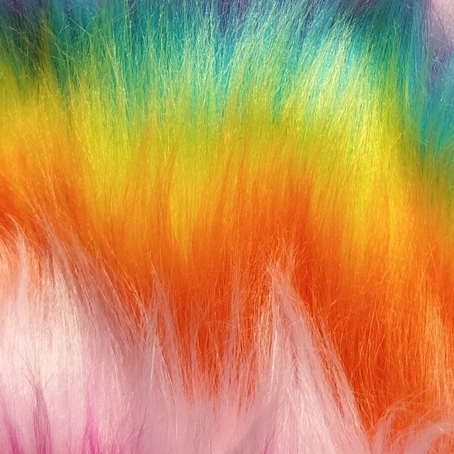 Pink and white tail simulation animal tail